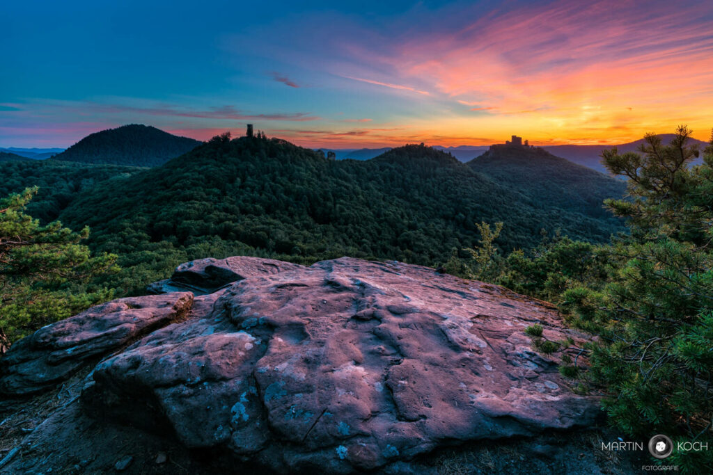 Martin Koch Fotografie Abendrot Burg Trifels bei Annweiler