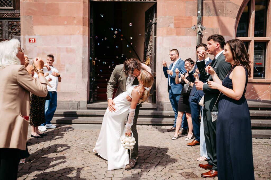 Hochzeit in Frankfurt am Römer und im Palmengarten