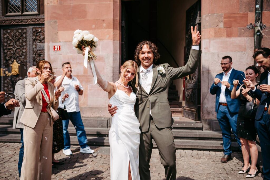 Hochzeit in Frankfurt am Römer und im Palmengarten